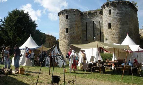 Château de Tonquédec sur la Côte de Granit Rose - Stereden, Village de Chalets