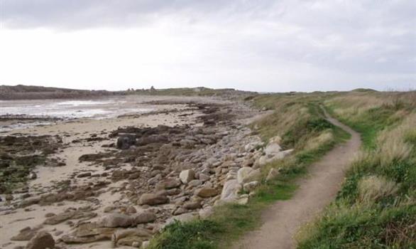 Sentier des douaniers de l'Ile-Grande à Pleumeur Bodou sur la Côte de Granit Rose - Stereden, Village de Chalets