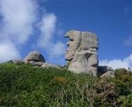 Les rochers de Trébeurden visibles sur le gr34 cote de granite rose