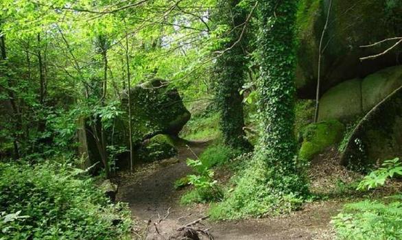 La vallée des Traouieros à Trégastel sur le sentier de randonnée gr34 de la côte de granit rose - Stereden, Village de Chalets