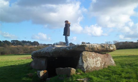 Les constructions mégalithiques : dolmen de Kerguntuil (Trégastel) - Stereden, Village de Chalets