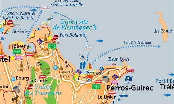 Carte de Perros-Guirec - Stereden, Village de Chalets
