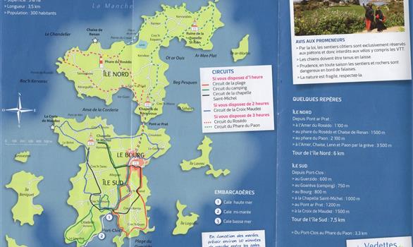 Carte de l'île de Brehat - Stereden, Village de Chalets