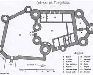 Plan du chateau de Tonquédec